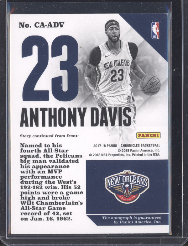 Anthony Davis 2017-18 Panini Chronicles  Chronicles Autographs 29/99