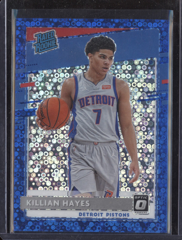 Killian Hayes 2020-21 Panini Donruss Optic Fast Break Blue RC 39/50