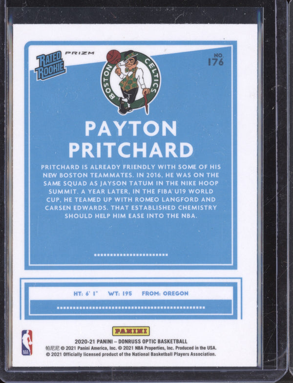 Payton Pritchard 2020-21 Panini Donruss Optic Fast Break RC