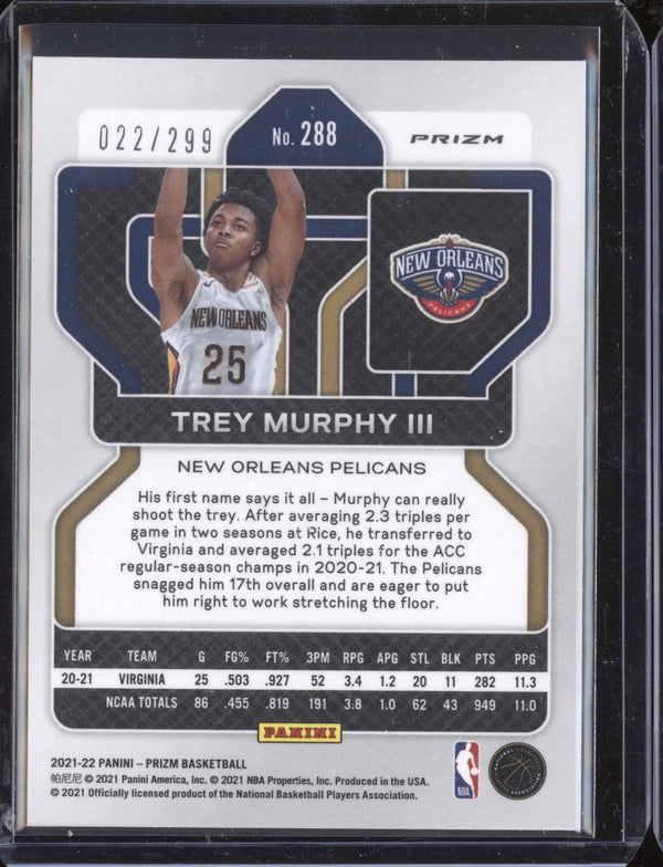 Trey Murphy III 2021-22 Panini Prizm Red  RC 22/299