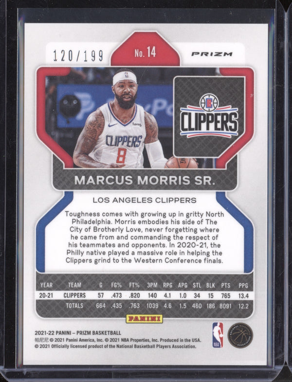 Marcus Morris Sr 2021-22 Panini Prizm Blue 120/199