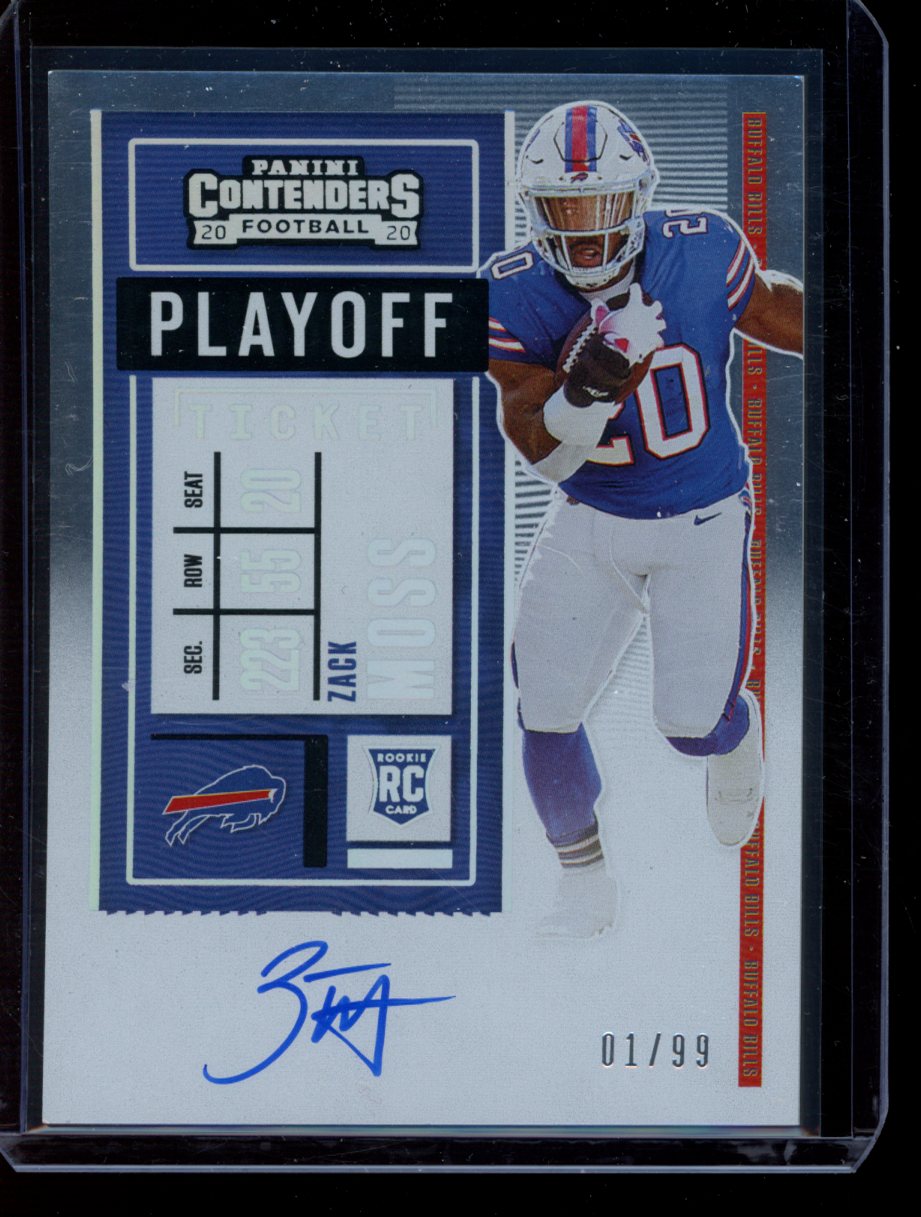 Zack Moss 2020 Panini Contenders Playoff Ticket Auto RC 1/99