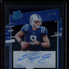 Jacob Eason 2020 Panini Chronicles Blue Clearly Rated Rookie Auto RC 2/35