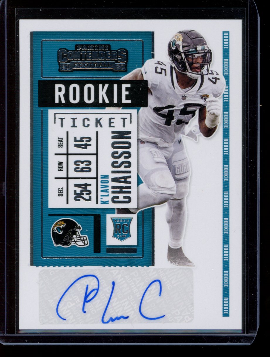 K'Lavon Chaisson 2020 Panini Contenders Rookie Ticket Variation Auto RC