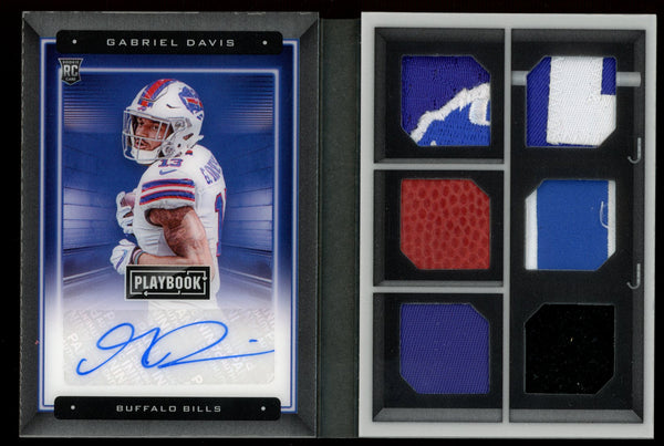 Gabriel Davis 2020 Panini Playbook Rookie Signature Locker Booklet RC 10/25