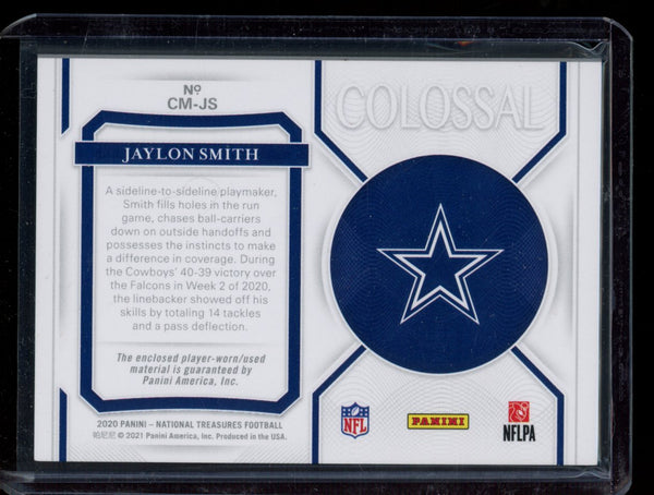 Jaylon Smith 2020 Panini National Treasures Collosal Material 05/25