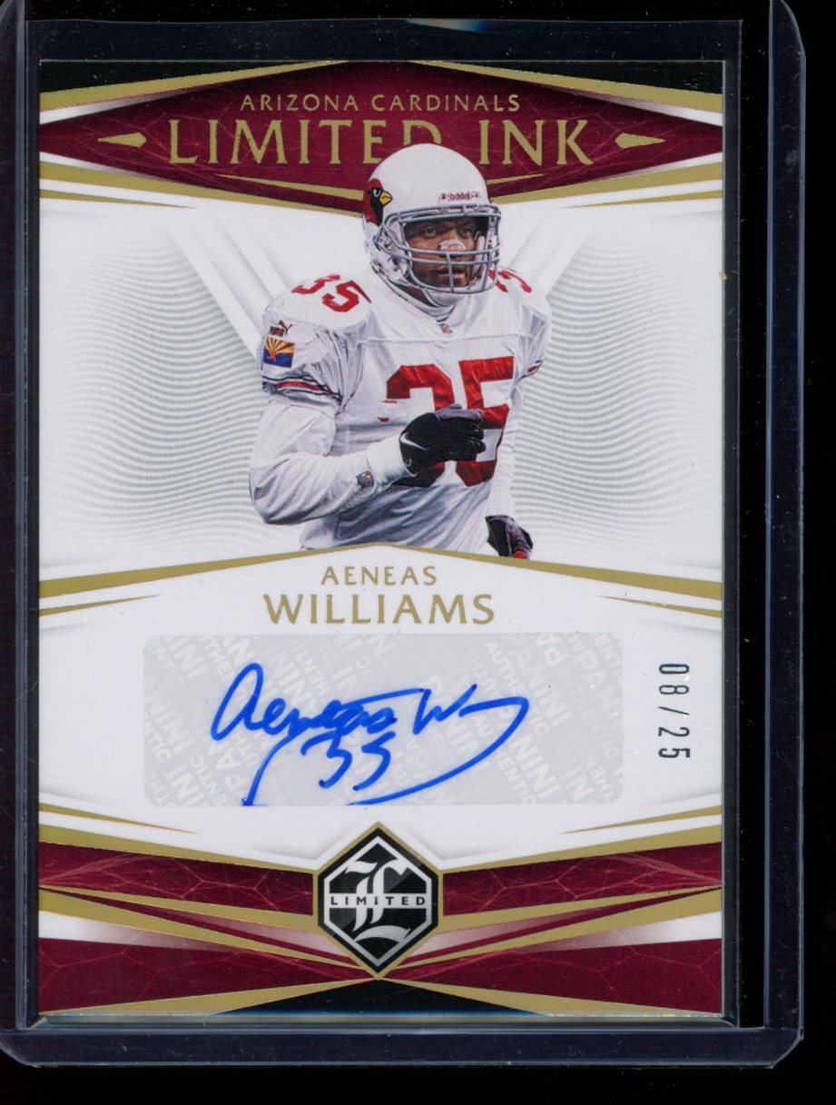 Aeneas Williams 2020 Panini Limited Limited Ink Auto 08/25