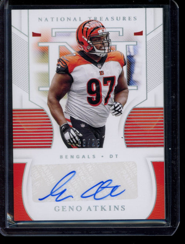 Geno Atkins 2020 Panini National Treasures Signatures 13/25