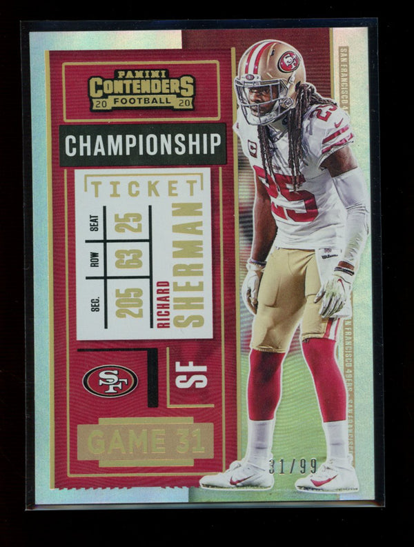 Richard Sherman 2020 Panini Contenders Championship Ticket  31/99