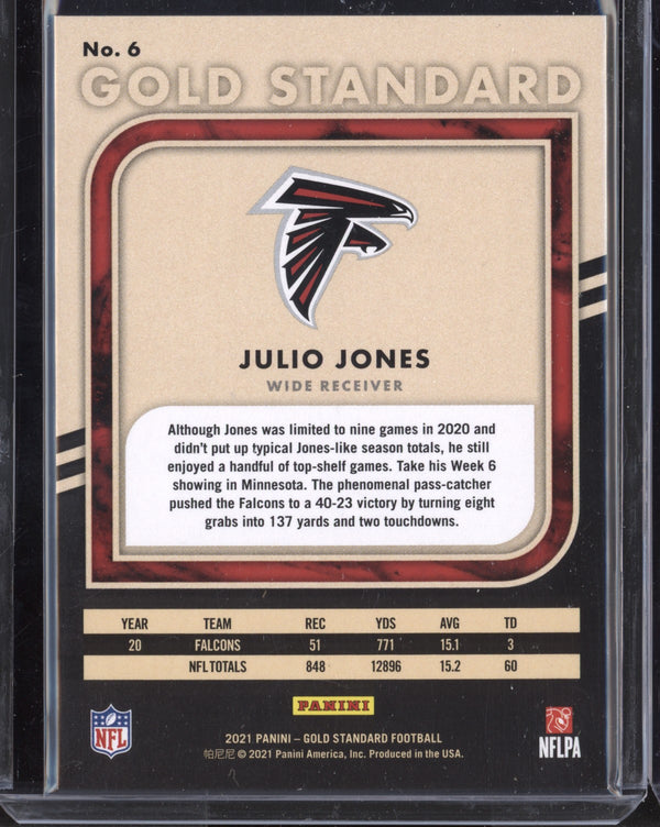 Julio Jones 2021 Panini Gold Standard 32/99