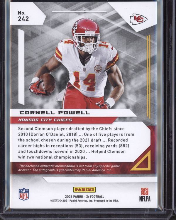 Cornell Powell 2021 Panini XR Rookie Triple Swatch Autographs RC 25/199