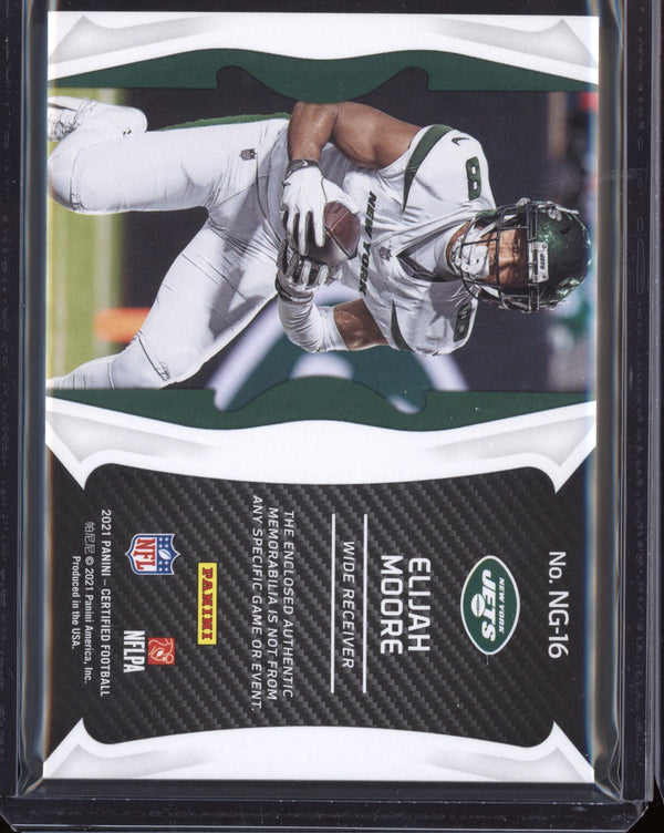 Elijah Moore 2021 Panini Certified New Generation Jersey Mirror Pink RC 10/199