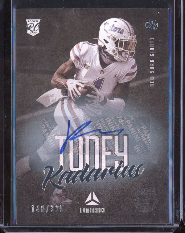 Kadarius Toney 2021 Panini Luminance Rookie Luminance Auto RC 148/325