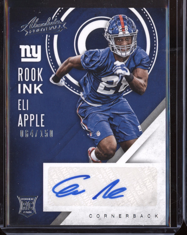 Eli Apple 2016 Panini Absolute  Rook Ink Blue RC 64/150