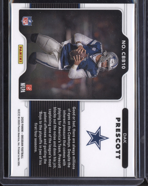 Dak Prescott 2020 Panini Obsidian Color Blast Black