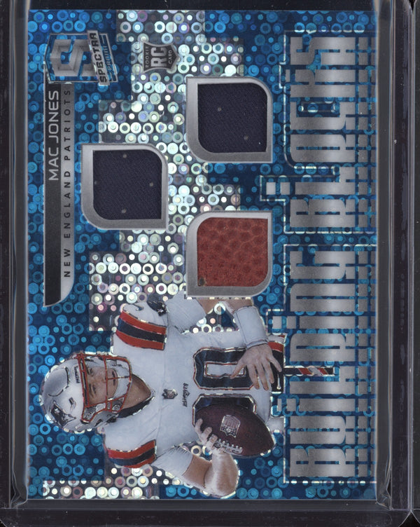 Mac Jones 2021 Panini Spectra Building Blocks Neon Blue  RC 47/60