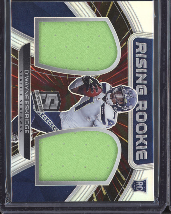 D'wayne Eskridge 2021 Panini Spectra Rising Rookie Materials Hyper RC 26/75