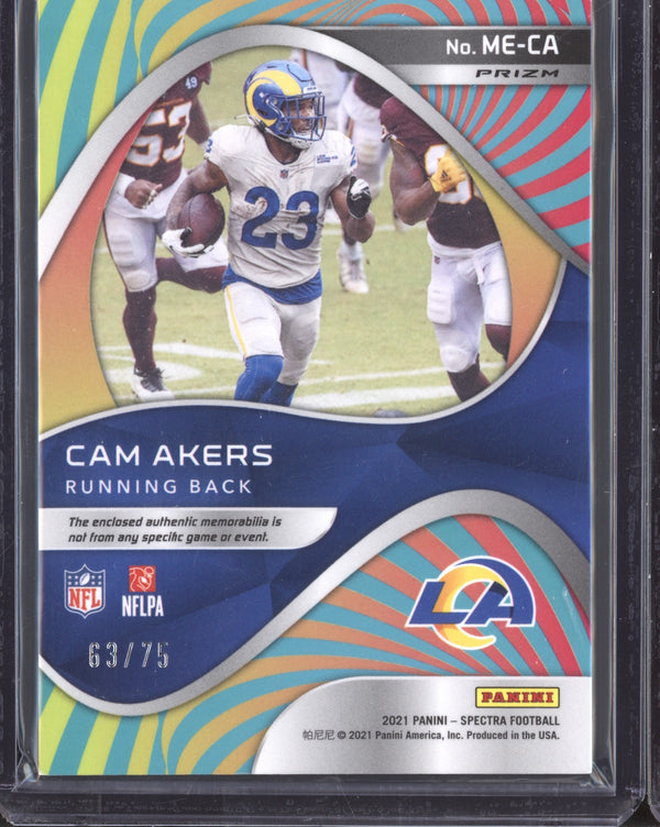 Cam Akers 2021 Panini Spectra Mesmerizing Hyper Jersey 63/75