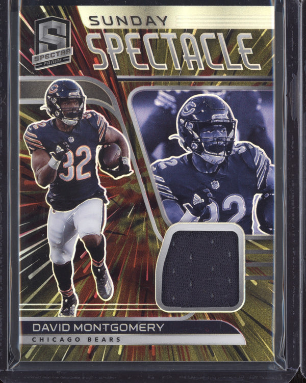 David Montgomery 2021 Panini Spectra Sunday Spectacle Hyper Jersey 17/75