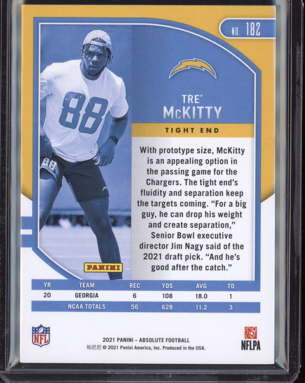 Tre McKitty 2021 Panini Absolute  Base RC Spectrum RC 124/250