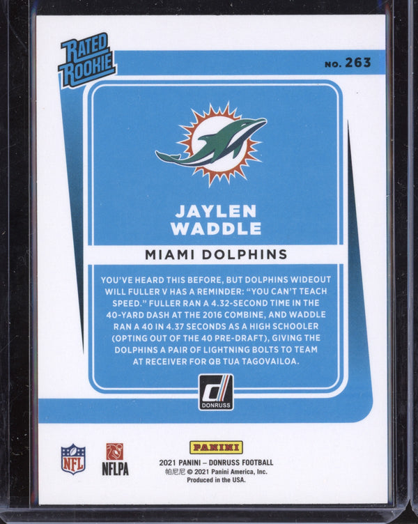 Jaylen Waddle 2021 Panini Donruss Rated Rookie