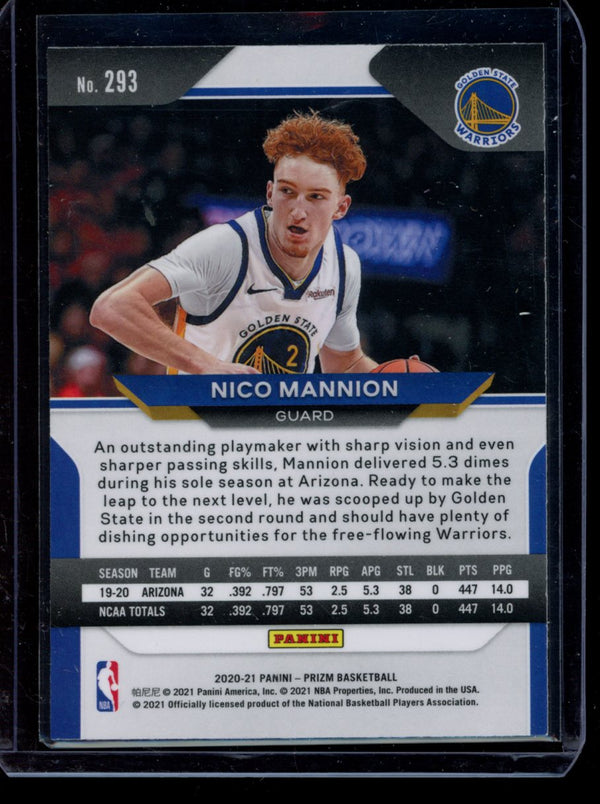 Nico Mannion 2020-21 Panini Prizm RC