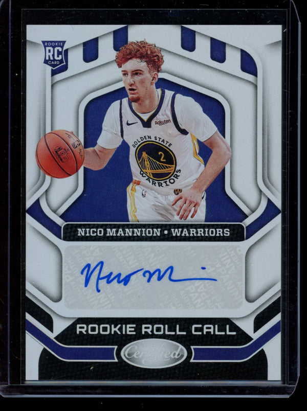 Nico Mannion 2020-21 Panini Certified  Rookie Roll Call RC