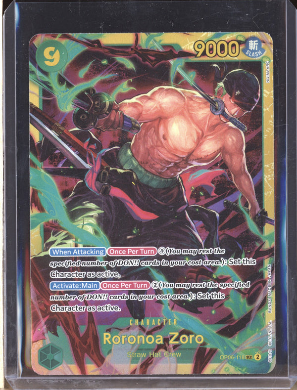 Roronoa Zoro 2024 Bandai One Piece Wings of the Captain OP-06 118 SEC