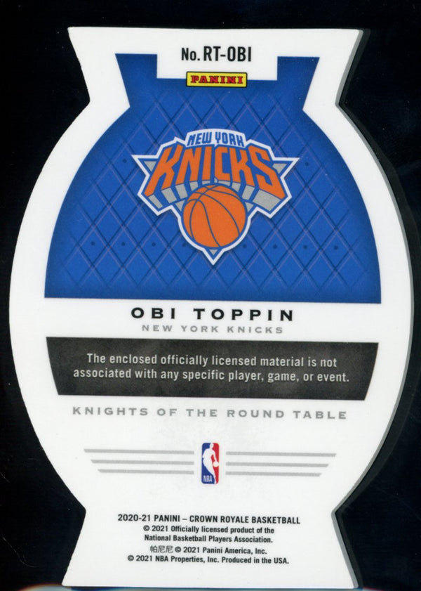 Obi Toppin 2020-21 Panini Crown Royale Knights of the Round Table RC
