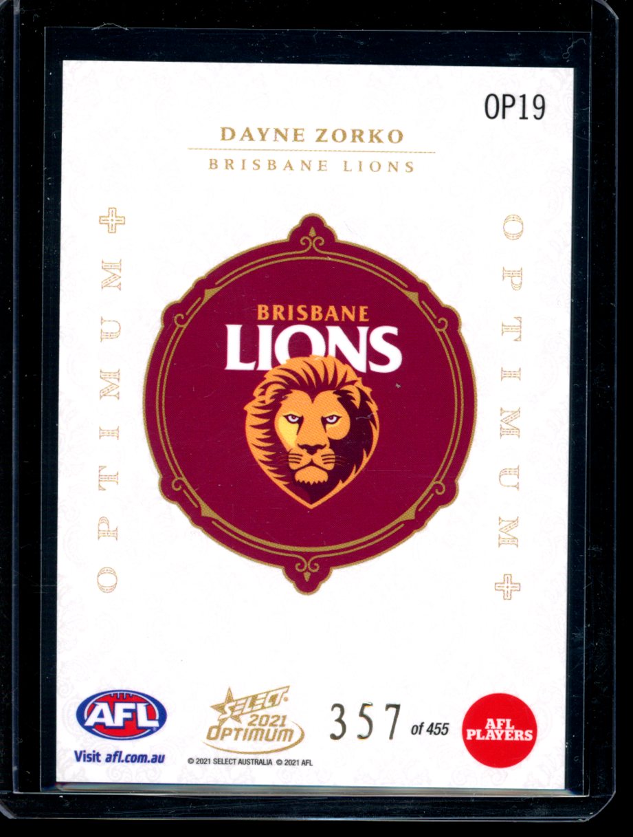 Dayne Zorko 2021 Select Optimum Optimum Plus 357/455