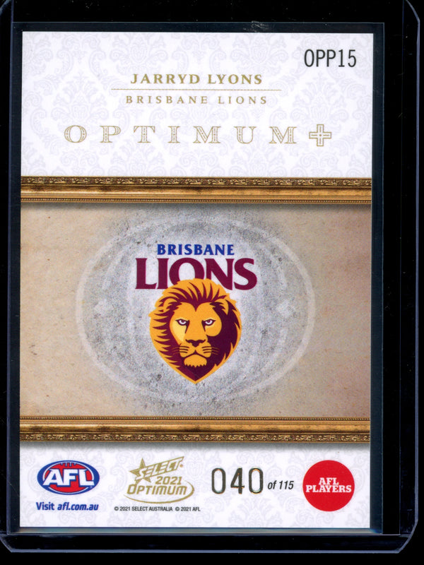 Jarryd Lyons 2020 Select Optimum Plus Parallel 40/115