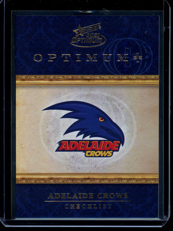 Adelaide Crows Checklist 2021 Select Optimum Plus Parallel 108/115
