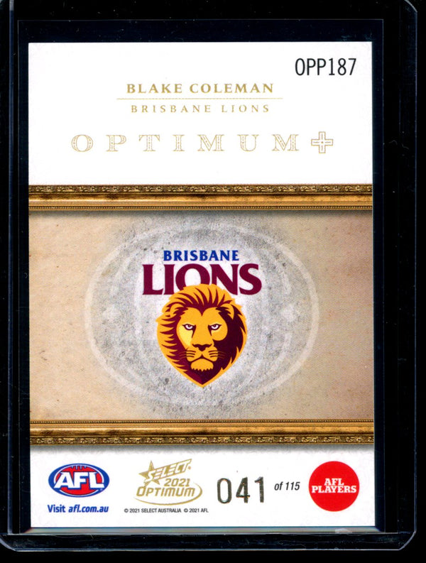 Blake Coleman 2021 Select Optimum Optimum Plus Parallel RC 41/115