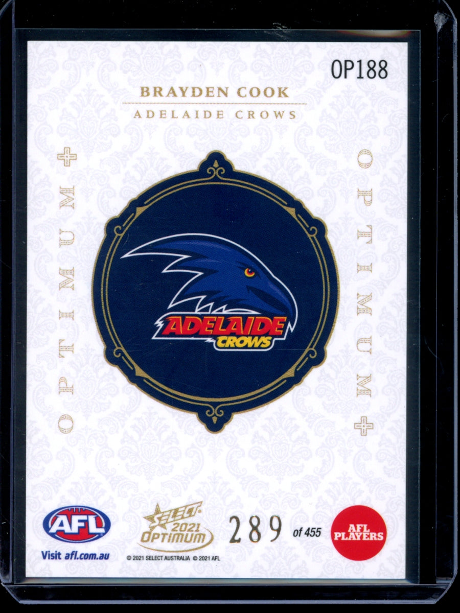 Brayden Cook 2020 Select Optimum Plus RC 289/455