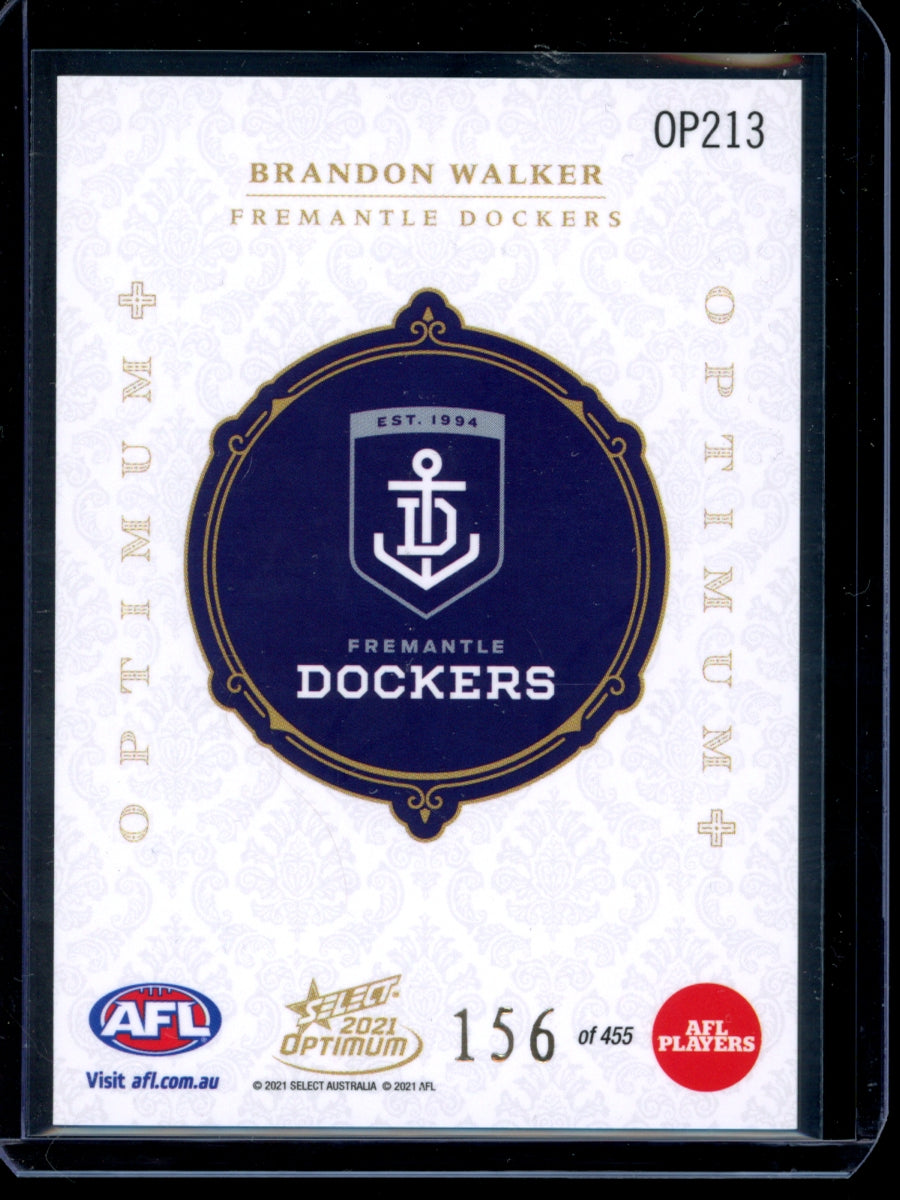 Brandon Walker 2020 Select Optimum Plus RC 156/455