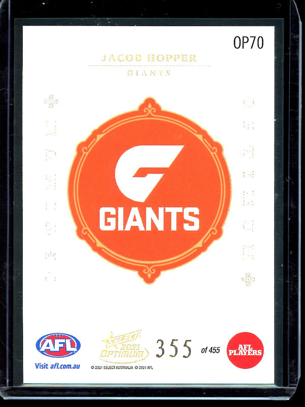 Jacob Hopper 2021 Select Optimum Optimum Plus 355/455