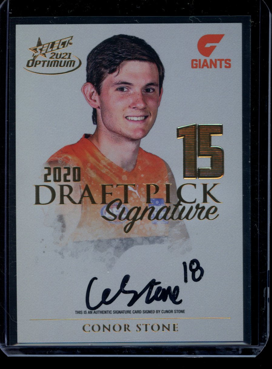 Conor Stone 2021 Select Optimum Gold Draft Pick Signature RC 69/85