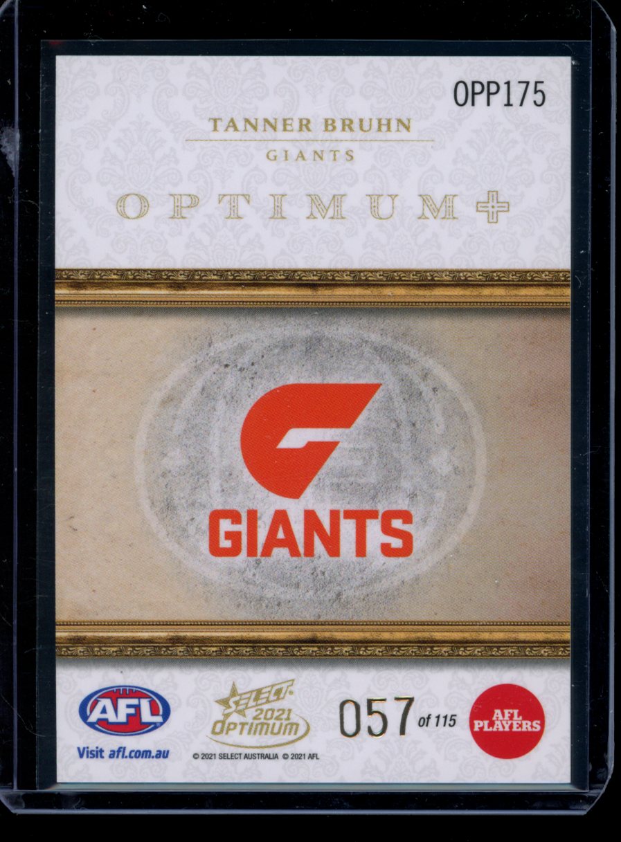 Tanner Bruhn 2021 Select Optimum Optimum Plus Parallel Rookie RC 057/115