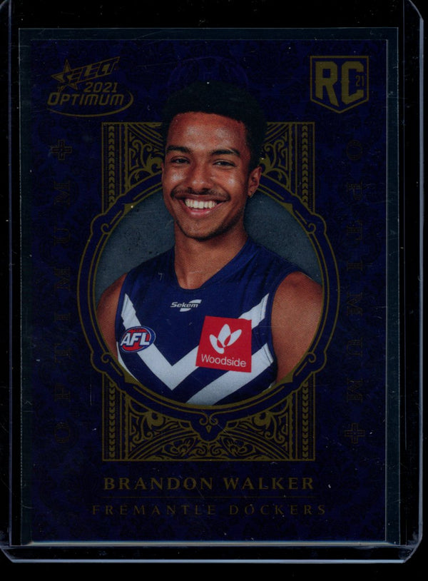 Brandon Walker 2021 Select Optimum Optimum Plus Rookie RC 280/455