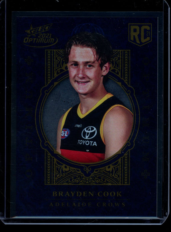 Brayden Cook 2021 Select Optimum Optimum Plus Rookie RC 221/455