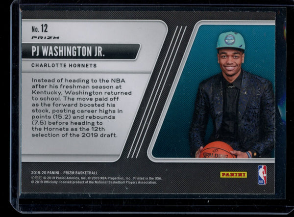 PJ Washington Jr  2019-20 Panini Prizm Luck of the Lottery Silver RC