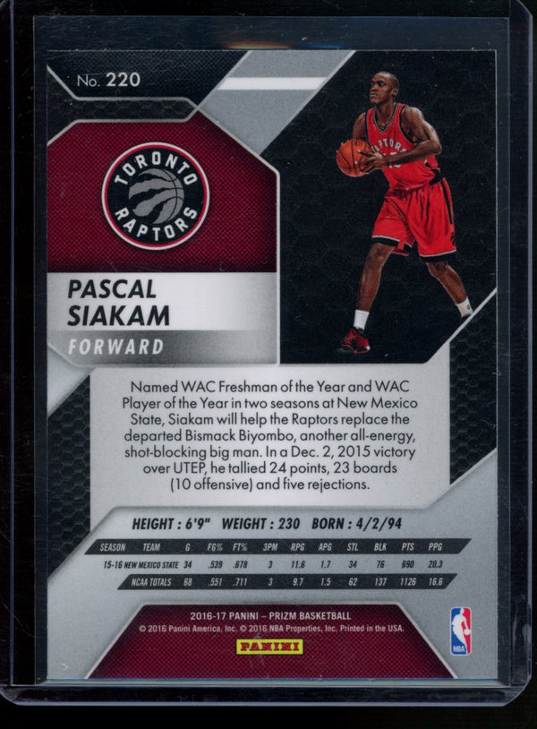 Pascal Siakam 2016-17 Panini Prizm RC