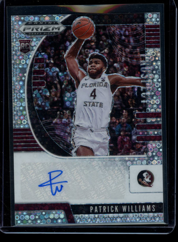 Patrick Williams 2020 Panini Prizm Draft Picks Prospects Auto Fast Break RC