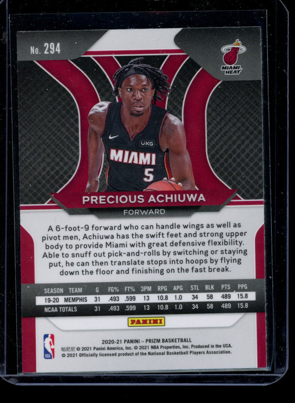 Precious Achiuwa 2020-21 Panini Prizm   RC