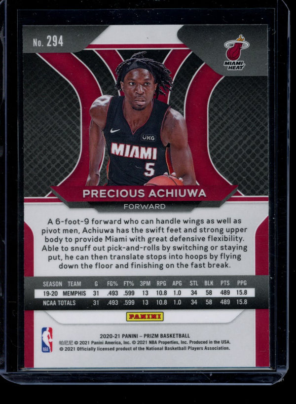 Precious Achiuwa 2020-21 Panini Prizm   RC