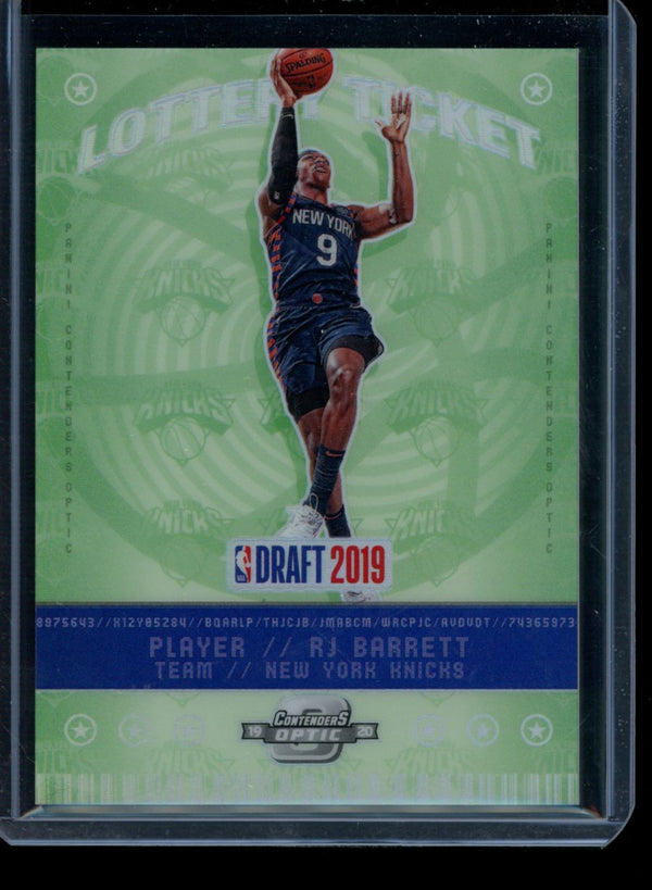 RJ Barrett 2019-20 Panini Contenders Optic Lottery Ticket RC