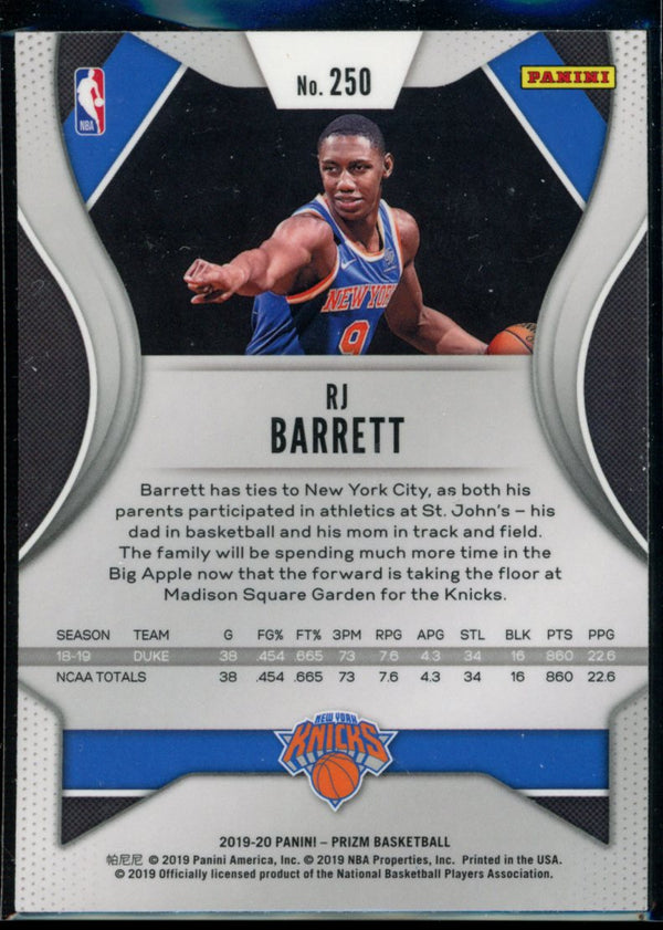 RJ Barrett 2019-20 Panini Prizm RC