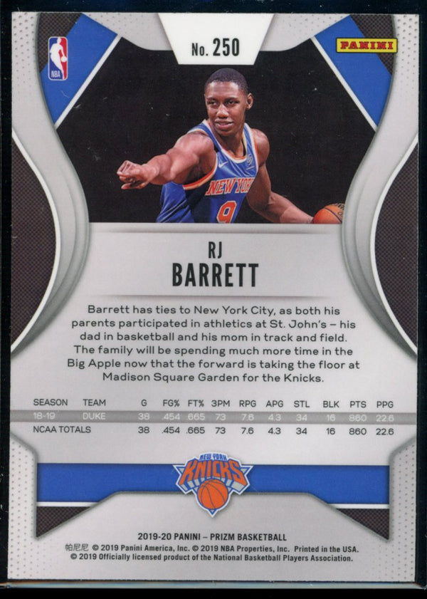 RJ Barrett 2019-20 Panini Prizm RC