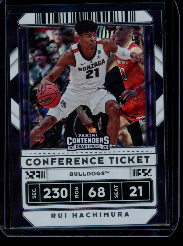 Rui Hachimura 2020 Panini Contenders Draft Picks Purple RC 49/99