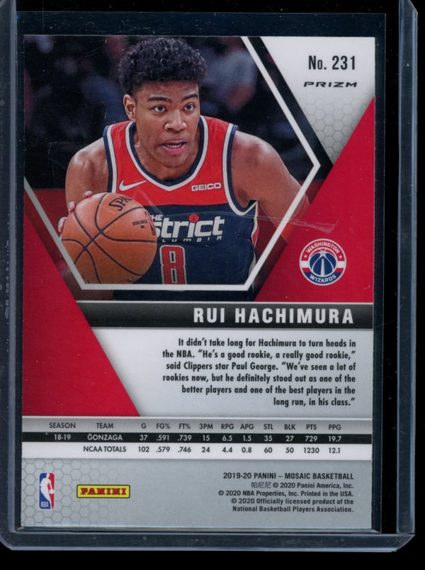 Rui Hachimura 2019-20 Panini Mosaic Pink Camo RC